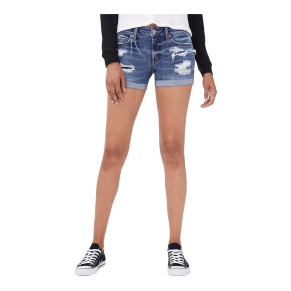 Aeropostale Midi Short, Distressed - Cuffed Size 0